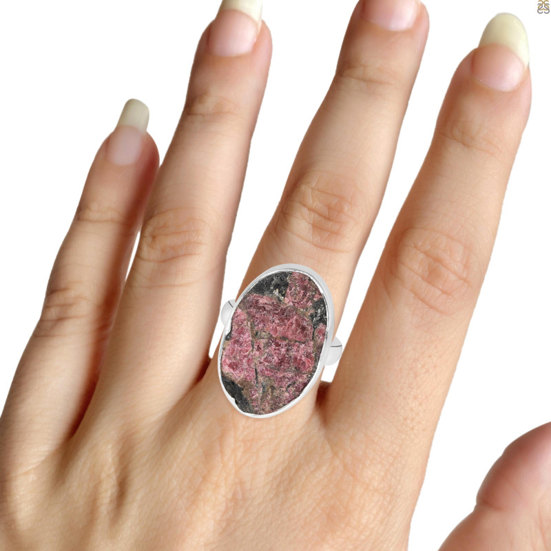 Eudialyte Druzy Adjustable Ring-ADJ-R EUD-2-162