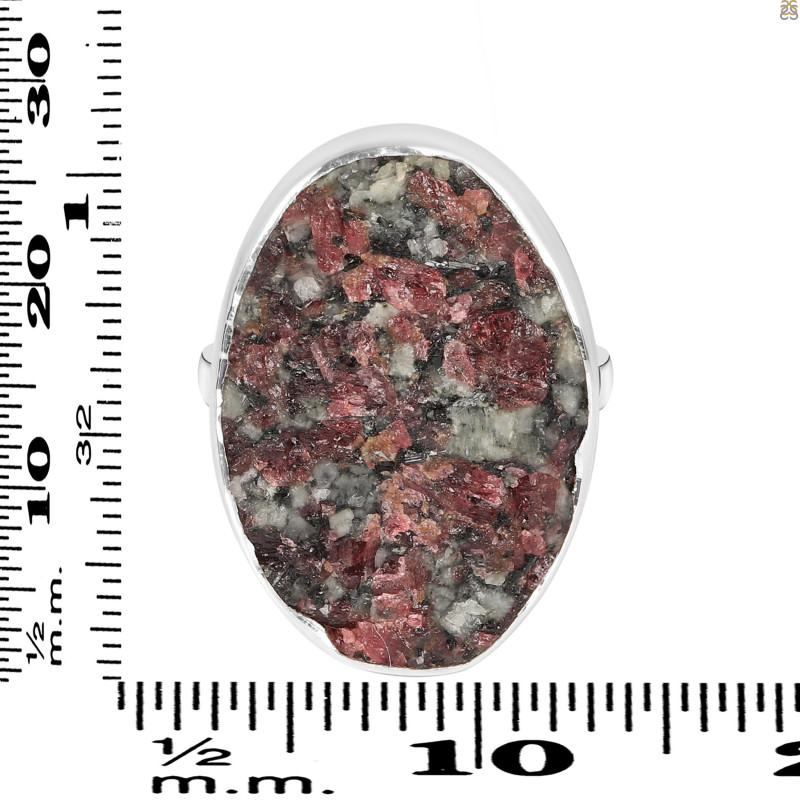Eudialyte Druzy Adjustable Ring-ADJ-R EUD-2-163