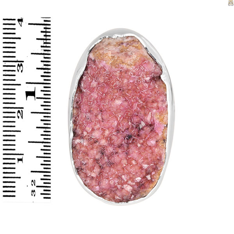 Cobalt Calcite Druzy Adjustable Ring-ADJ-R CBC-2-64