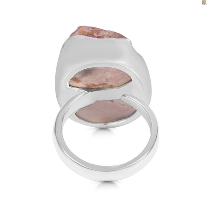 Cobalt Calcite Druzy Adjustable Ring-ADJ-R CBC-2-64