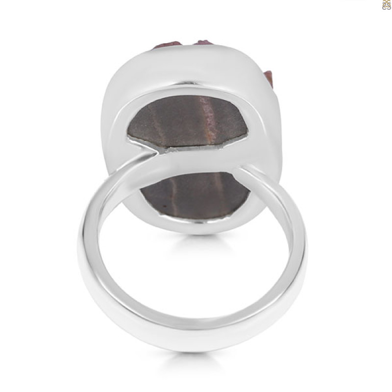 Cobalt Calcite Druzy Adjustable Ring-ADJ-R CBC-2-81