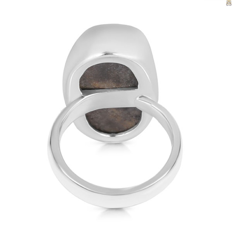 Cobalt Calcite Druzy Adjustable Ring-ADJ-R CBC-2-83