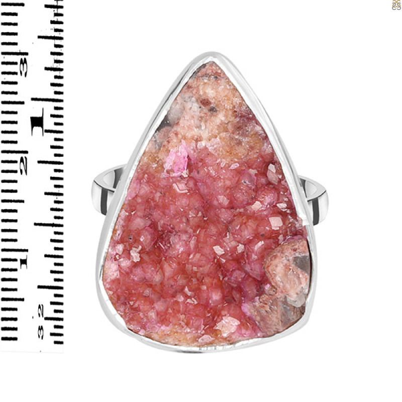 Cobalt Calcite Druzy Adjustable Ring-ADJ-R CBC-2-92