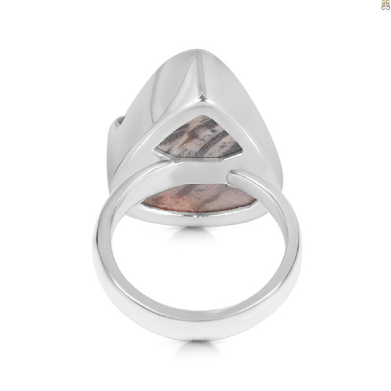 Cobalt Calcite Druzy Adjustable Ring-ADJ-R CBC-2-92