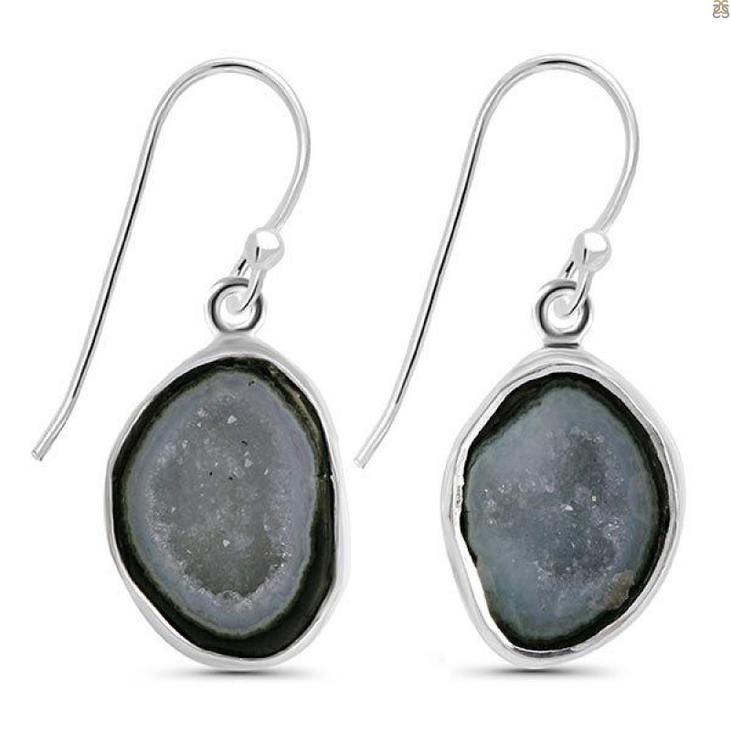 Coconut Geode Earring-E CCG-3-8