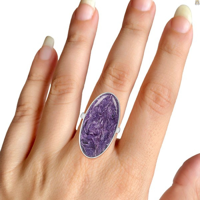 Charoite Adjustable Ring-ADJ-R CHR-2-53