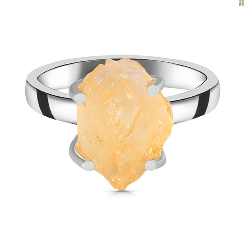 Citrine Rough Ring-R-Size-6 CIT-2-10