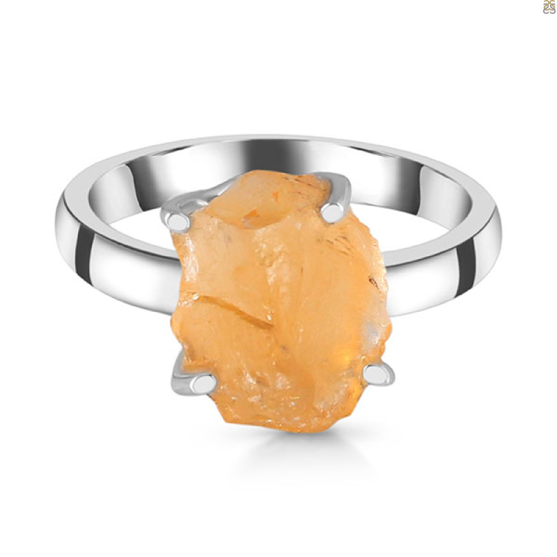 Citrine Rough Ring-R-Size-9 CIT-2-102