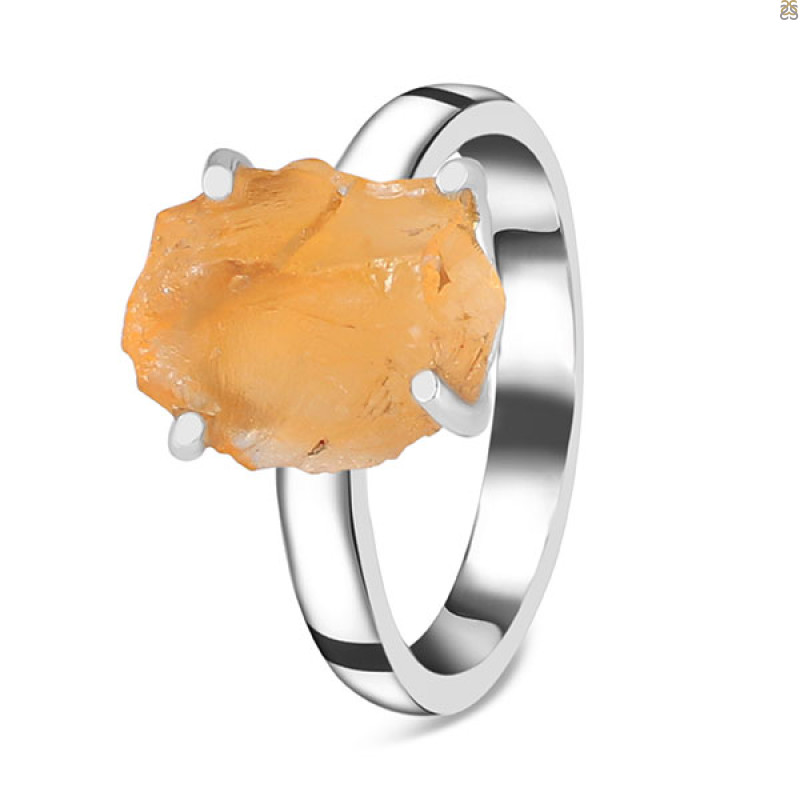 Citrine Rough Ring-R-Size-9 CIT-2-102