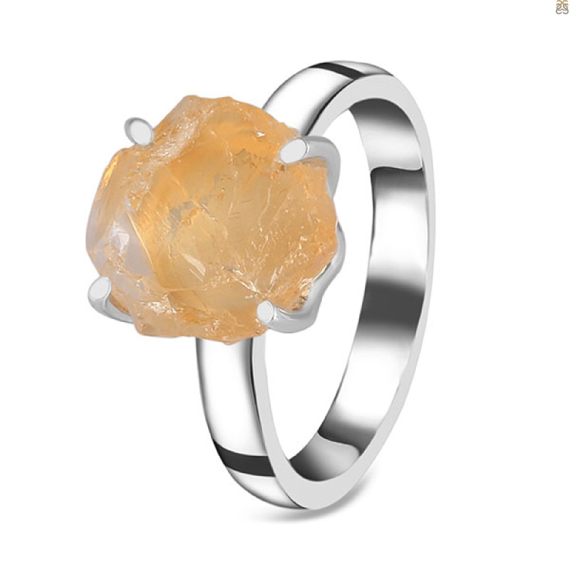 Citrine Rough Ring-R-Size-8 CIT-2-104