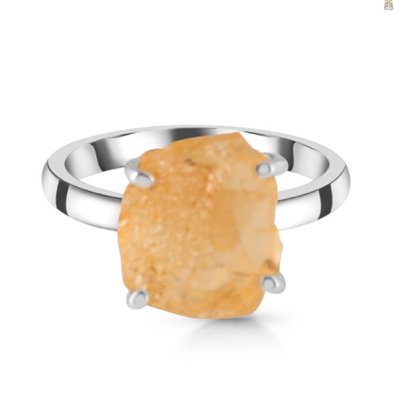 Citrine Rough Ring-R-Size-7 CIT-2-108