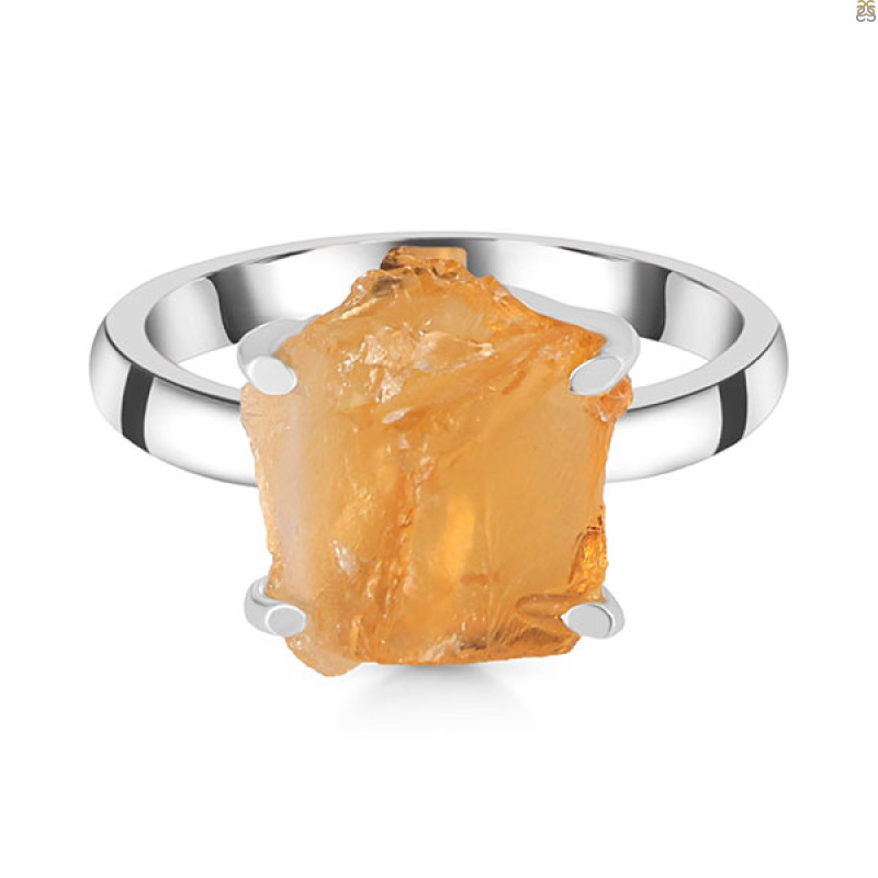 Citrine Rough Ring-R-Size-9 CIT-2-111