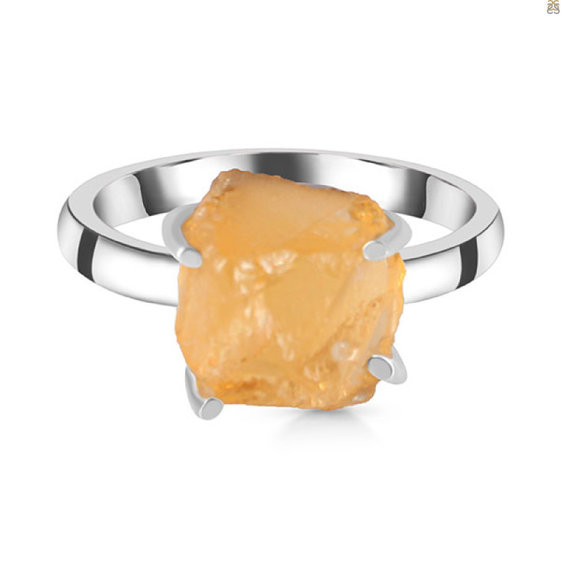 Citrine Rough Ring-R-Size-7 CIT-2-112