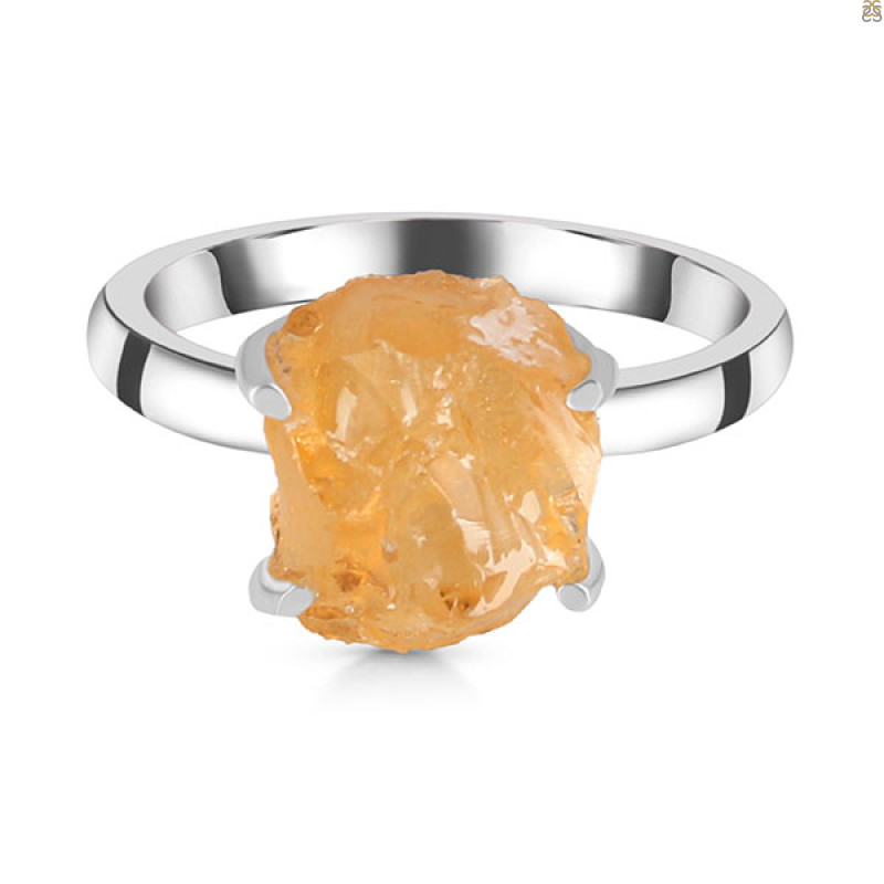 Citrine Rough Ring-R-Size-8 CIT-2-116