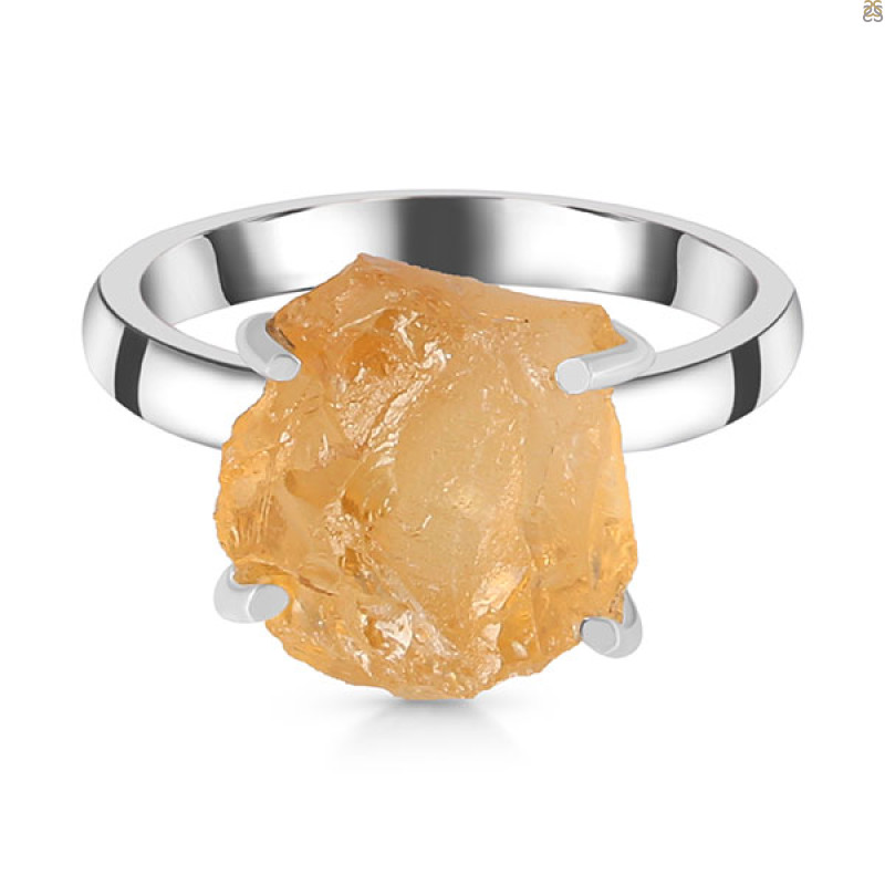 Citrine Rough Ring-R-Size-7 CIT-2-118