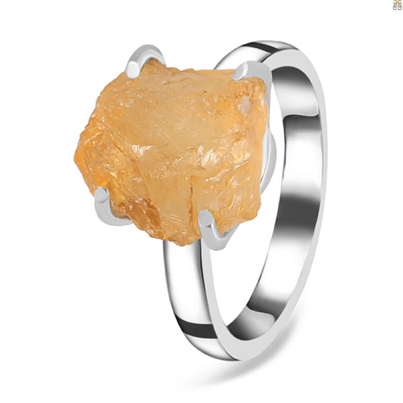 Citrine Rough Ring-R-Size-7 CIT-2-118