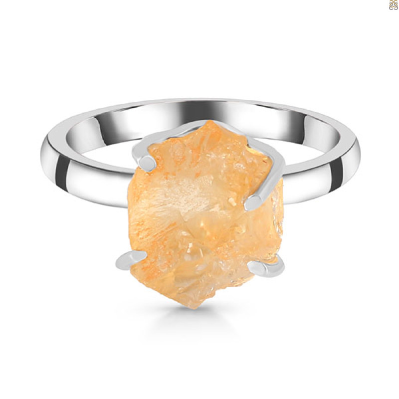 Citrine Rough Ring-R-Size-7 CIT-2-119