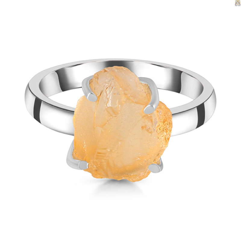 Citrine Rough Ring-R-Size-7 CIT-2-123