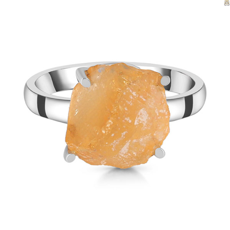 Citrine Rough Ring-R-Size-8 CIT-2-124