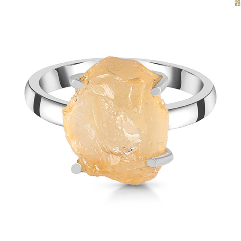 Citrine Rough Ring-R-Size-8 CIT-2-128