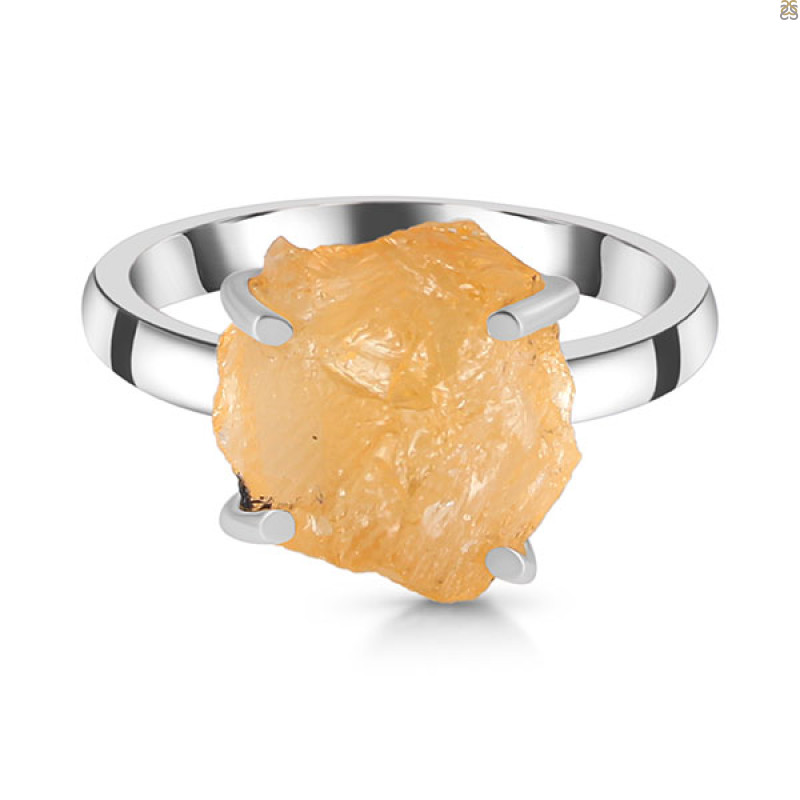 Citrine Rough Ring-R-Size-7 CIT-2-129