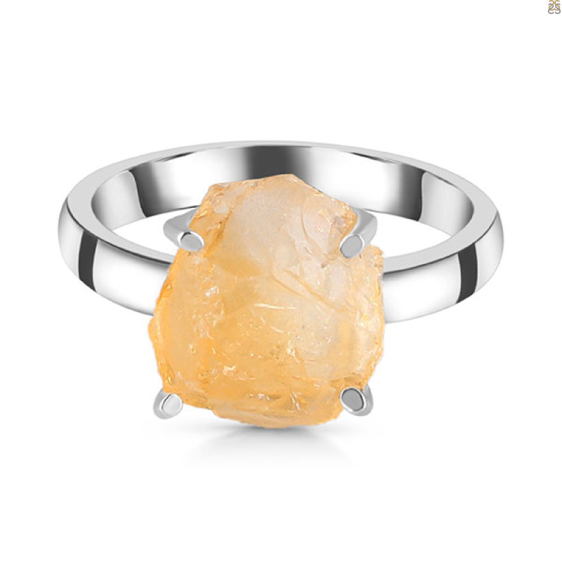 Citrine Rough Ring-R-Size-7 CIT-2-131