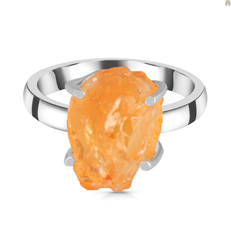 Citrine Rough Ring-R-Size-7 CIT-2-135