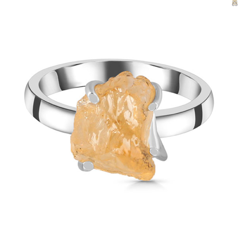 Citrine Rough Ring-R-Size-8 CIT-2-136