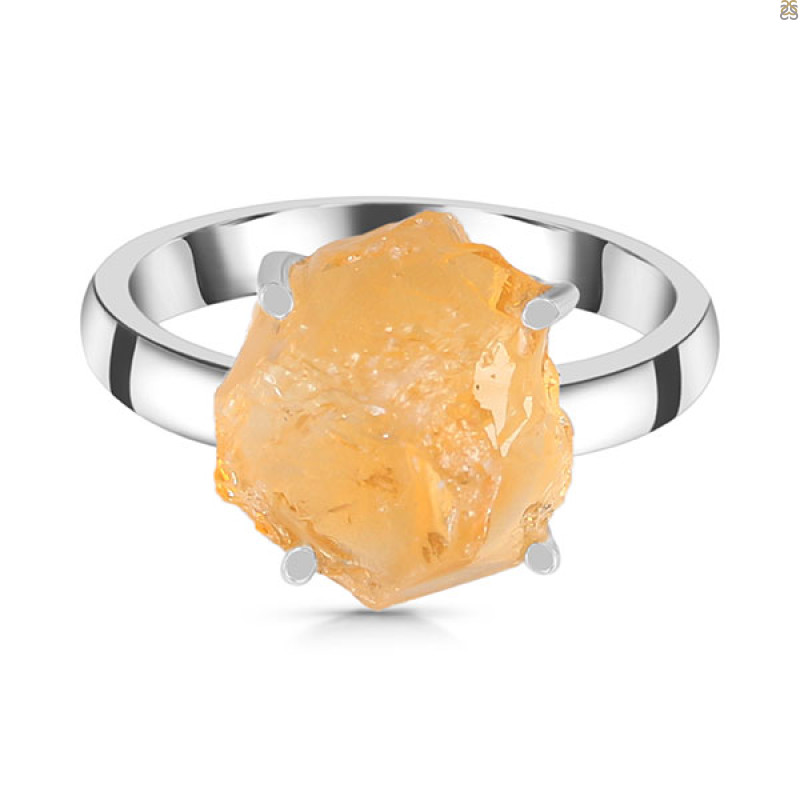Citrine Rough Ring-R-Size-8 CIT-2-137