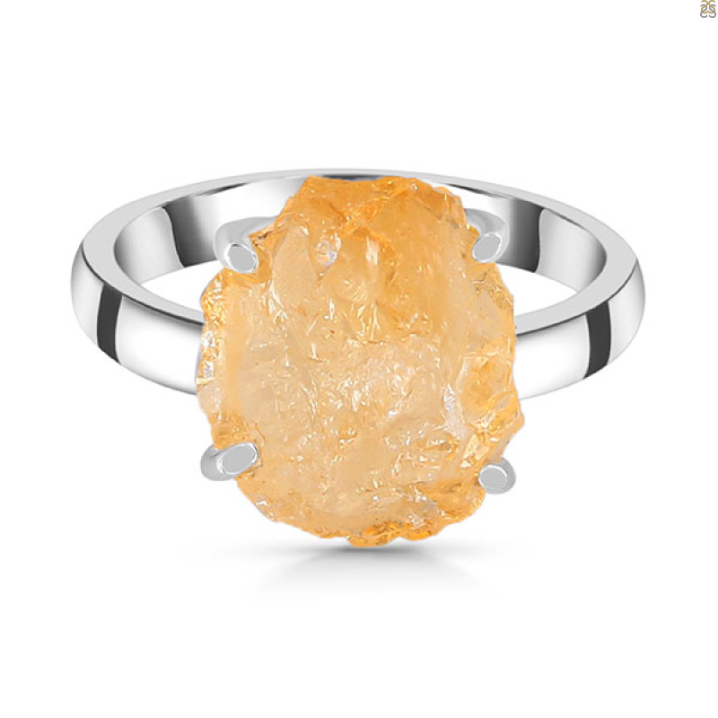 Citrine Rough Ring-R-Size-7 CIT-2-138