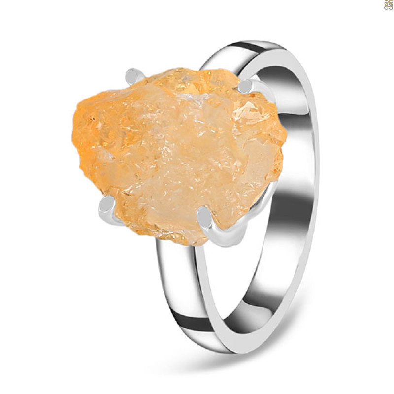 Citrine Rough Ring-R-Size-7 CIT-2-138