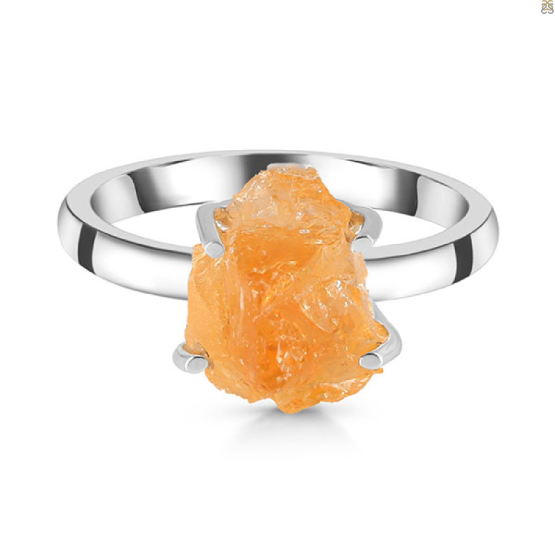 Citrine Rough Ring-R-Size-9 CIT-2-14
