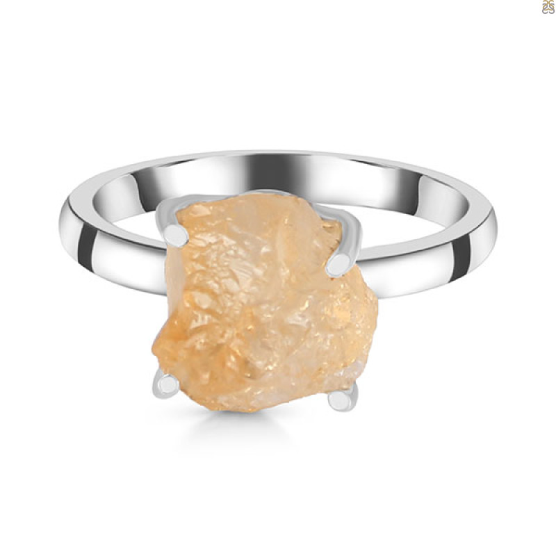 Citrine Rough Ring-R-Size-7 CIT-2-146