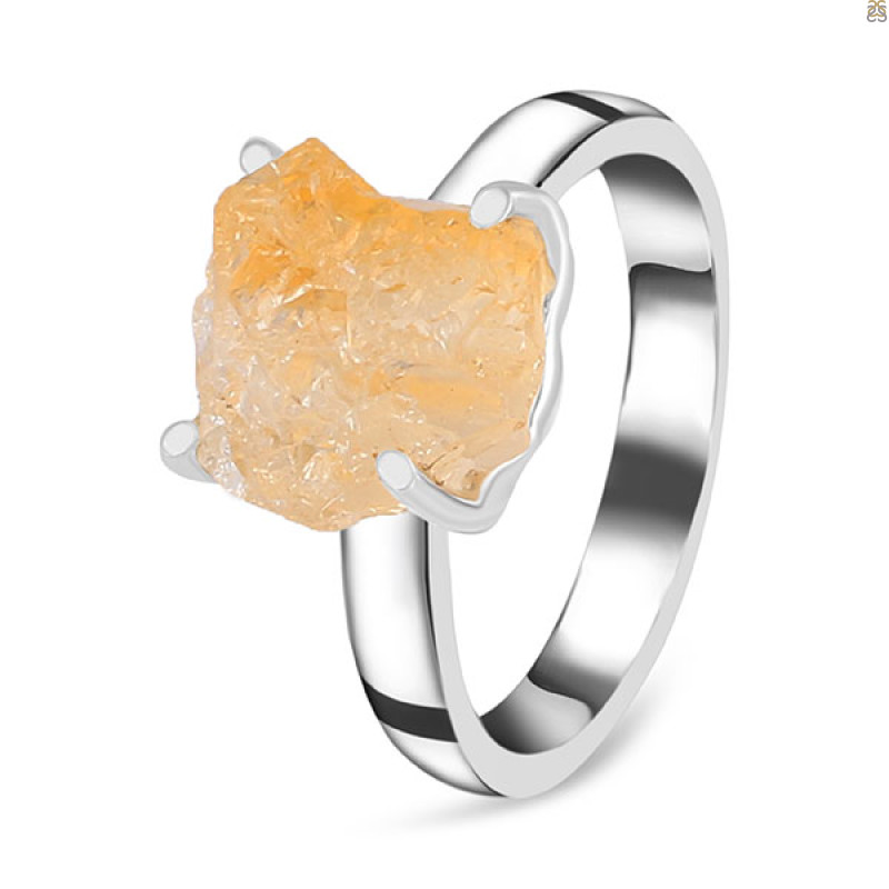 Citrine Rough Ring-R-Size-7 CIT-2-146