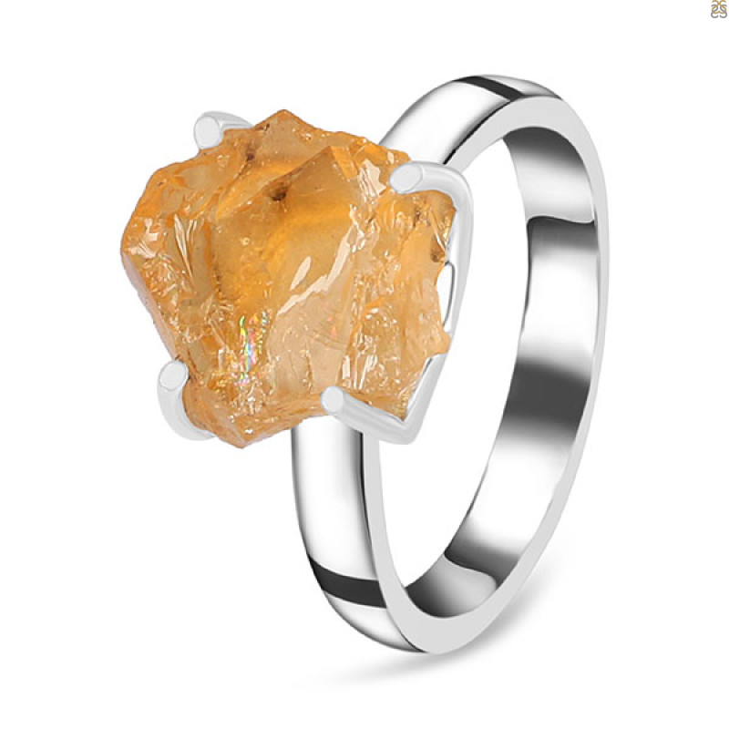 Citrine Rough Ring-R-Size-8 CIT-2-147