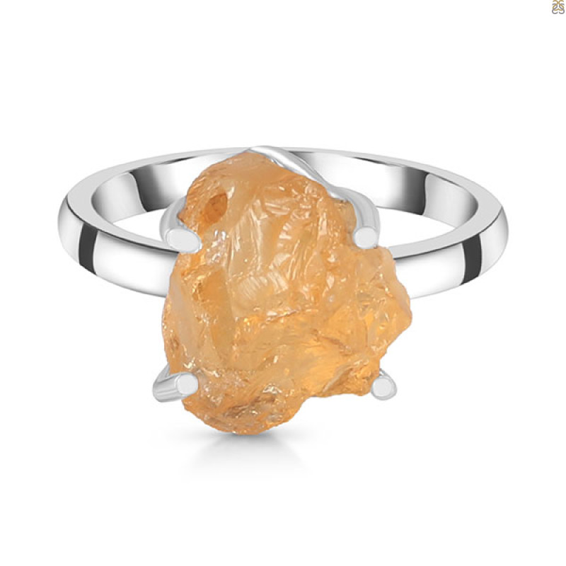 Citrine Rough Ring-R-Size-5 CIT-2-148