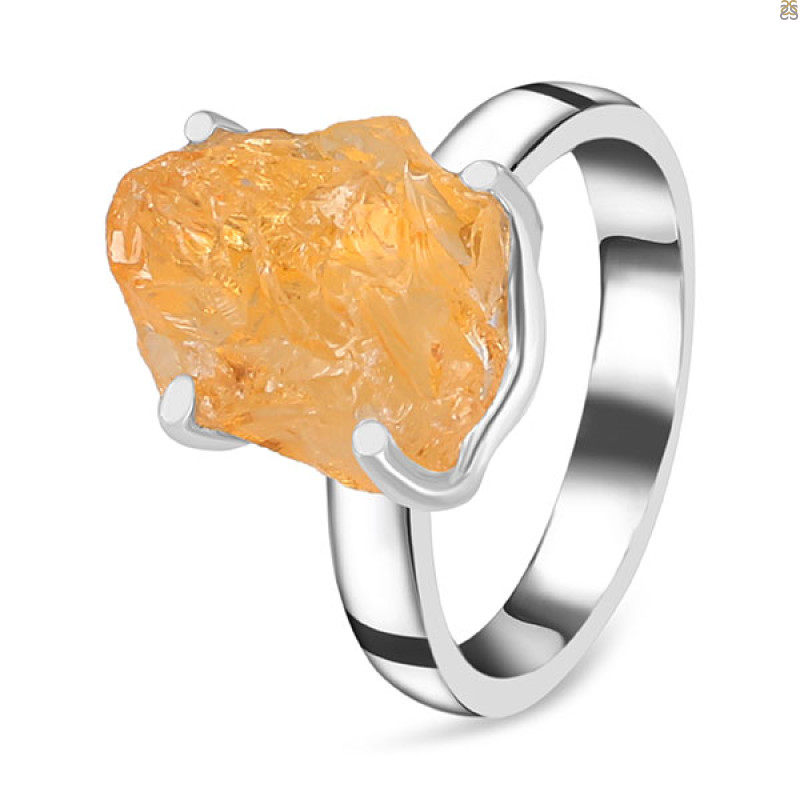 Citrine Rough Ring-R-Size-5 CIT-2-148