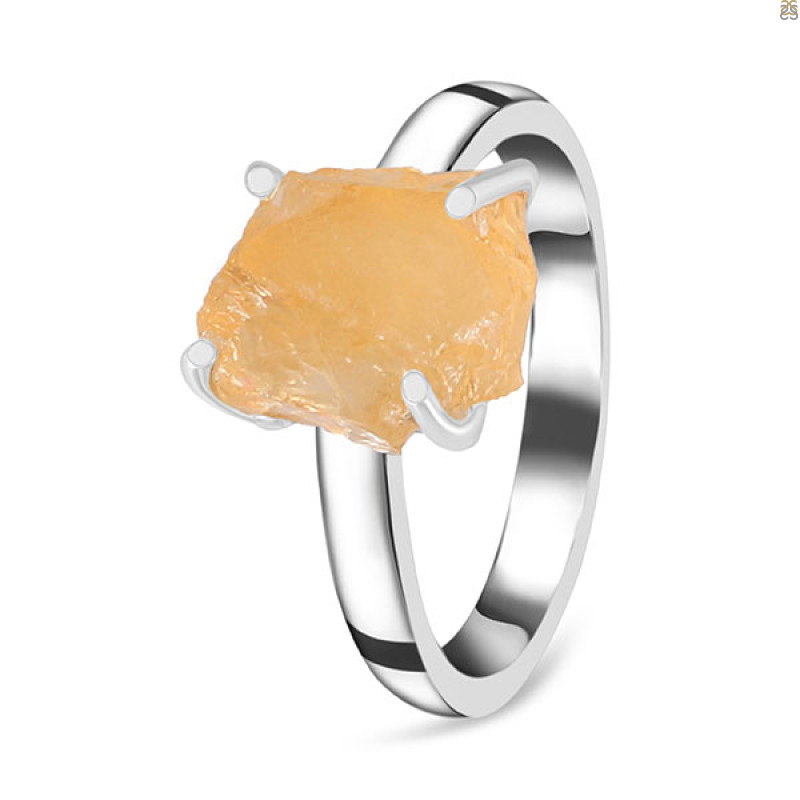 Citrine Rough Ring-R-Size-9 CIT-2-149