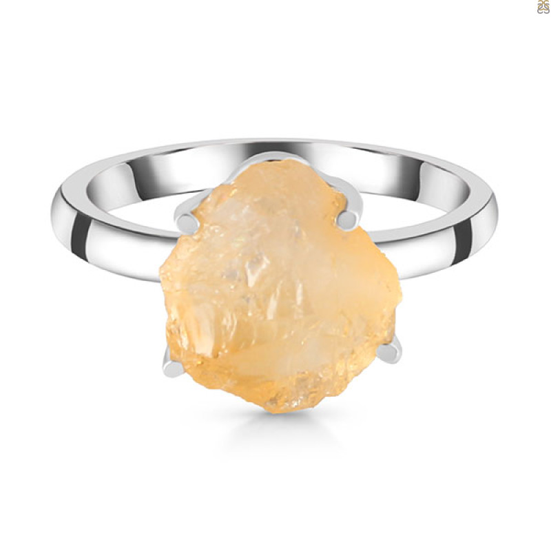 Citrine Rough Ring-R-Size-9 CIT-2-158