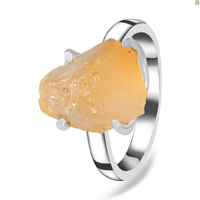 Citrine Rough Ring-R-Size-6 CIT-2-159
