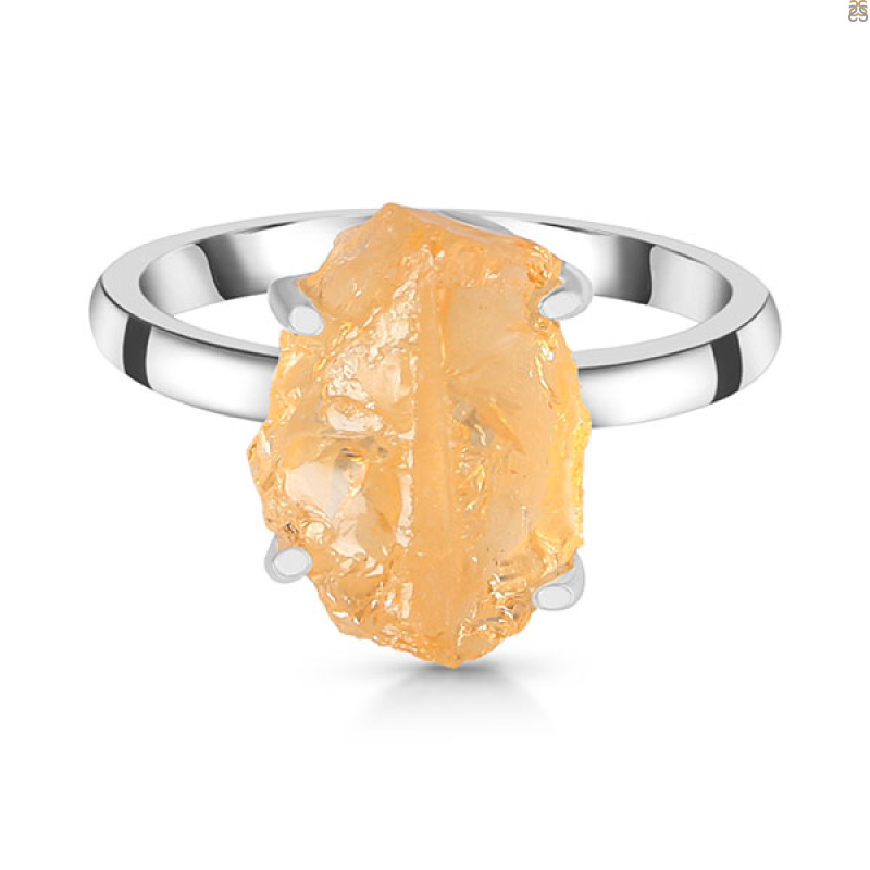 Citrine Rough Ring-R-Size-9 CIT-2-18