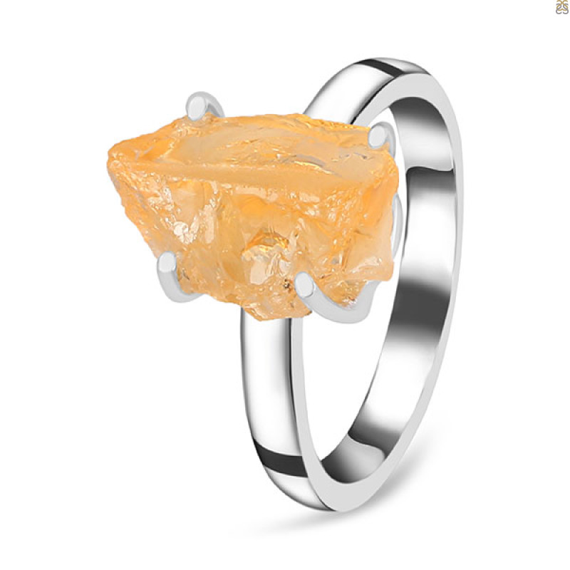 Citrine Rough Ring-R-Size-9 CIT-2-18