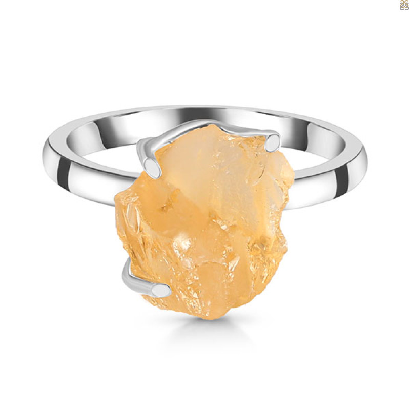 Citrine Rough Ring-R-Size-6 CIT-2-19