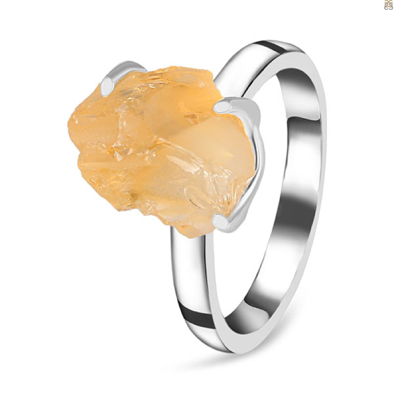 Citrine Rough Ring-R-Size-6 CIT-2-19