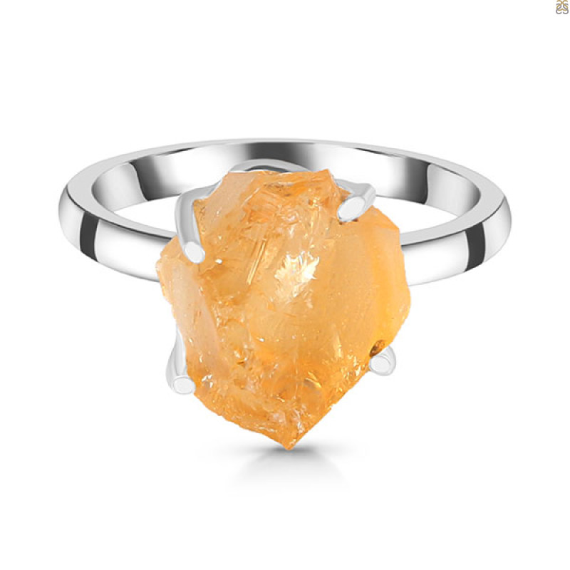 Citrine Rough Ring-R-Size-8 CIT-2-20