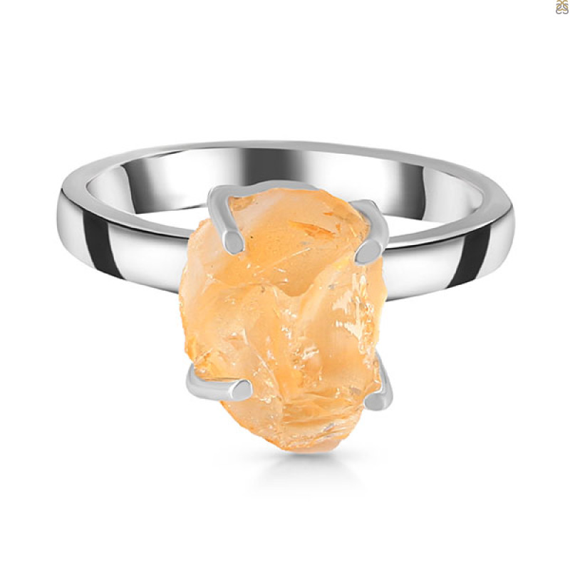 Citrine Rough Ring-R-Size-7 CIT-2-21