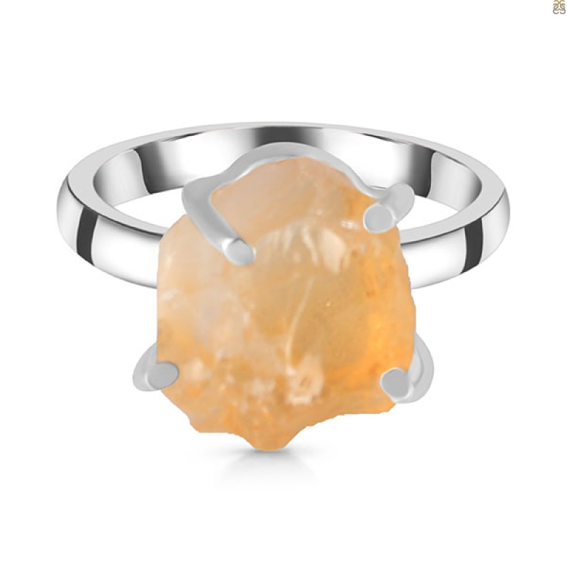 Citrine Rough Ring-R-Size-6 CIT-2-24