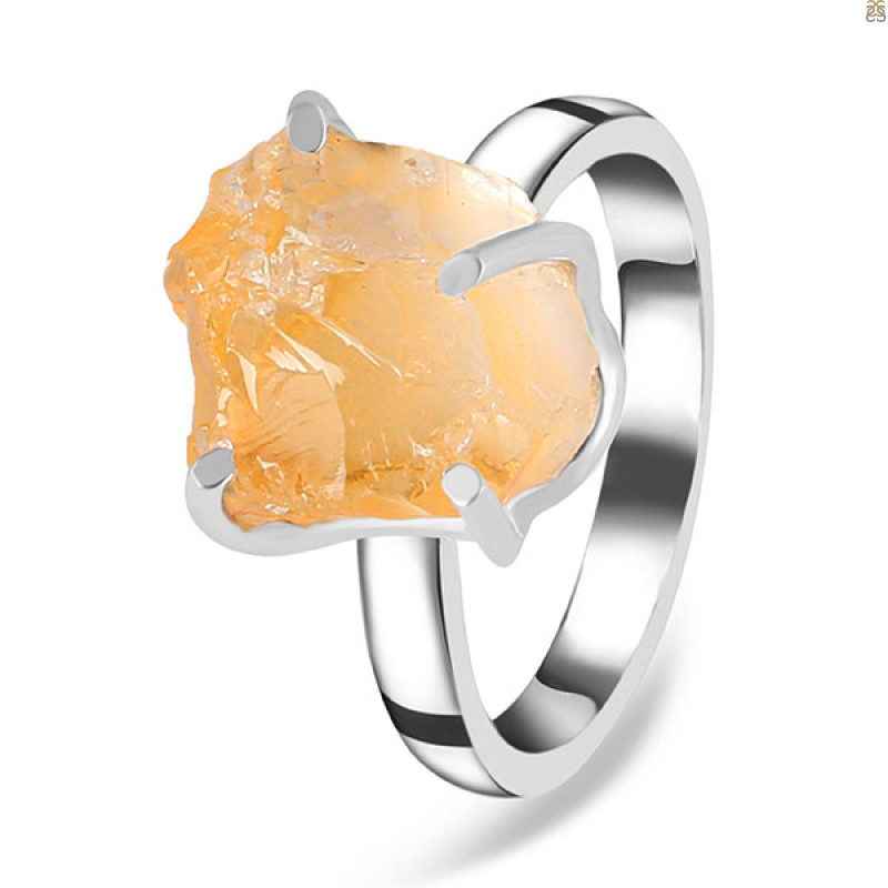 Citrine Rough Ring-R-Size-6 CIT-2-24