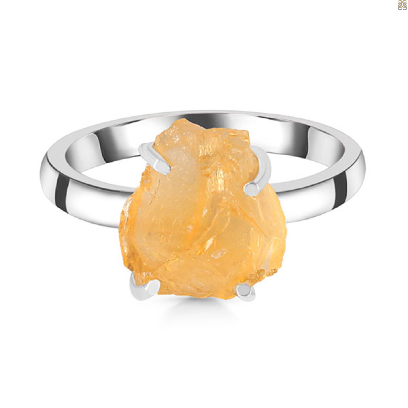 Citrine Rough Ring-R-Size-8 CIT-2-26