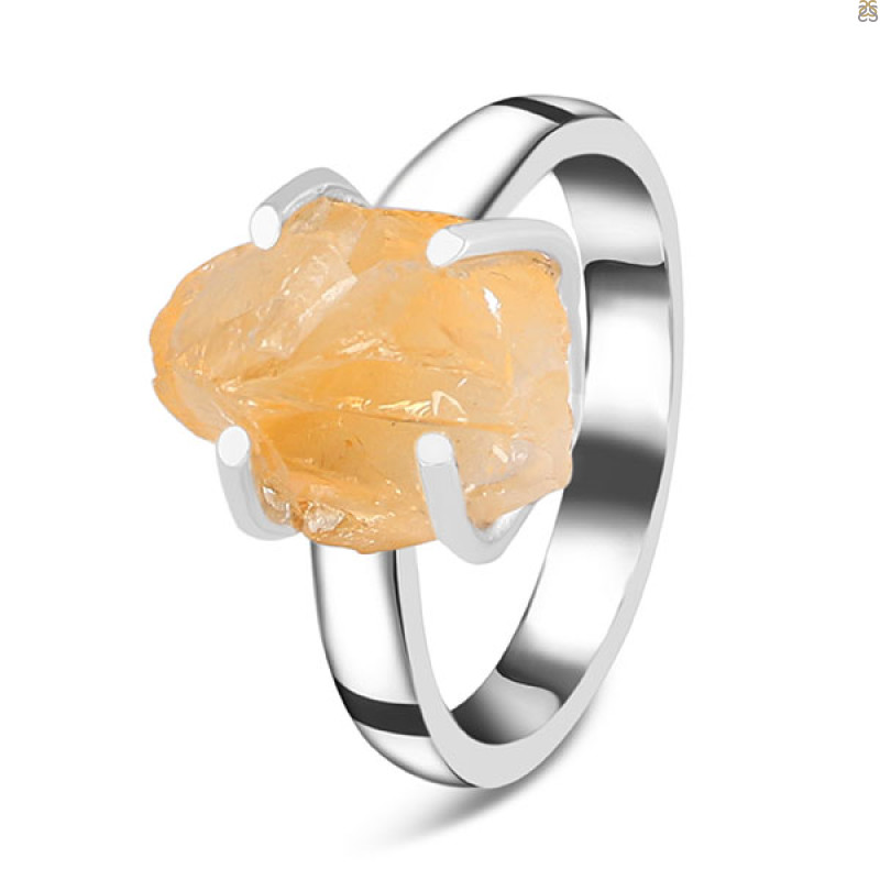 Citrine Rough Ring-R-Size-5 CIT-2-31